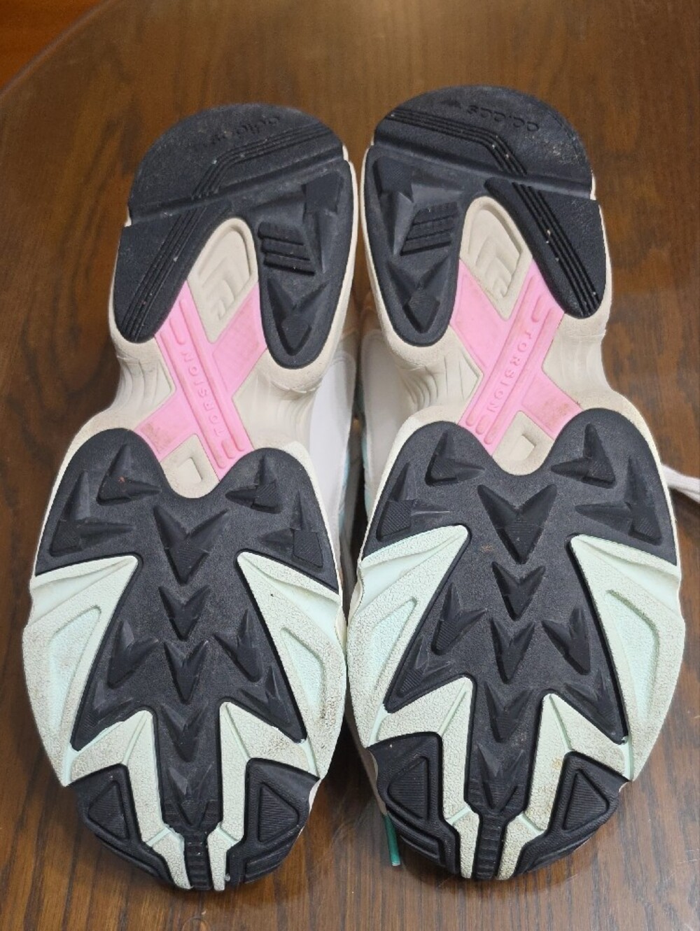 adidas Cream Sneakers with Mint & Pink Accents - Picture 4 of 5